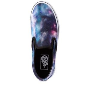 Galaxy print vans slip on shoes